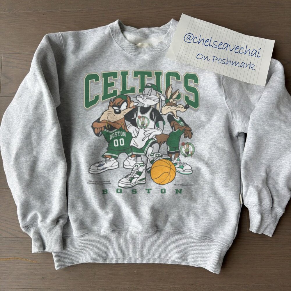 90s Vintage Boston Celtics Looney Tunes Sweatshirt, NBA Boston Celtics Shirt Tee